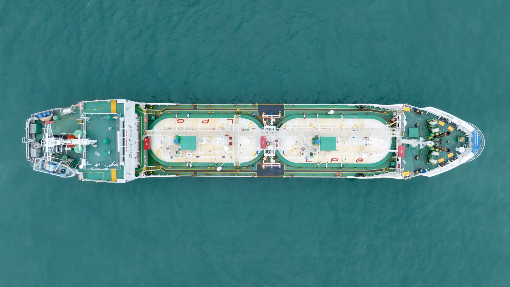 LPG gas tanker ship navigating open waters